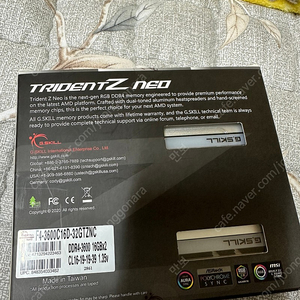 지스킬 Trident Z Neo DDR4 3600 CL16 32GB(16x2) 팝니다.