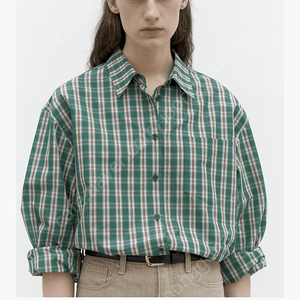 lerobe 르로브 classic calm check green shirt 그린 셔츠