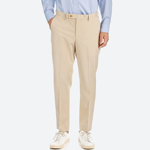 UNIQLO dry fit regular no tuck pants (beige) - 유니클로 드라이 레귤러 피트 노턱 팬츠 (베이지) - 167
