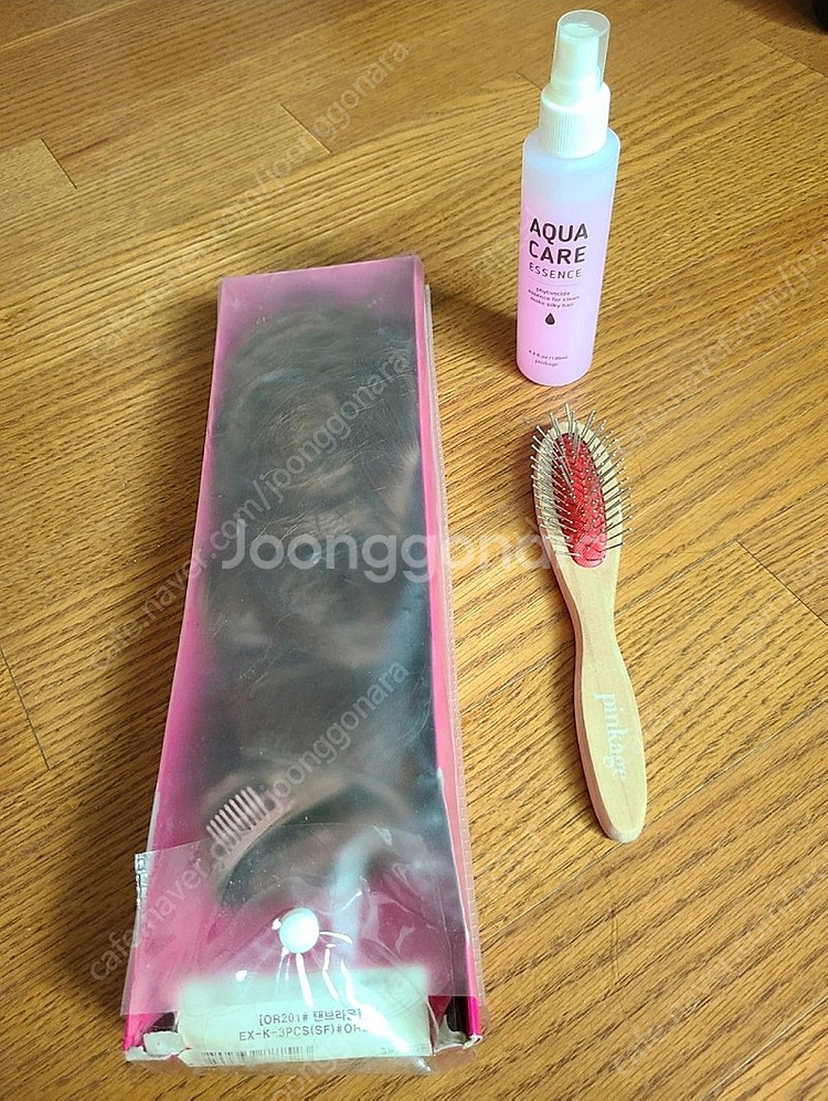 붙임머리 글램웨이브 3피스 붉은 탠브라운 핑크에이지--2