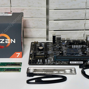 Ryzen 2700X + B450M DS3H + DDR4-2666 16GB*2 팝니다.