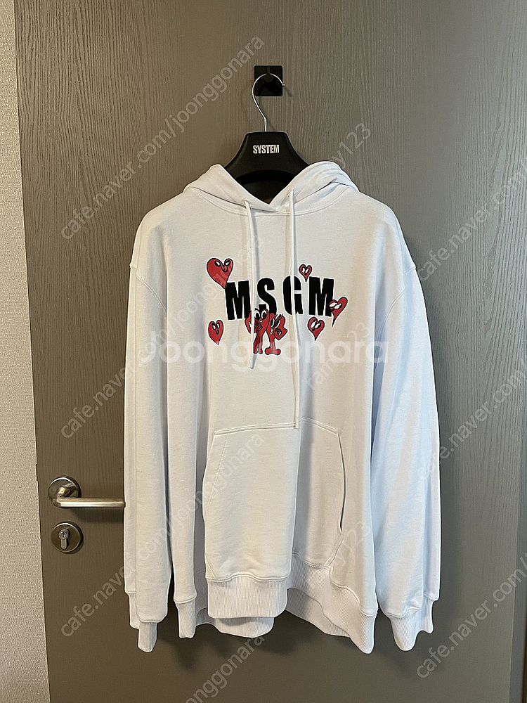 MSGM 하트로고 후디 화이트 (XS사이즈)--0