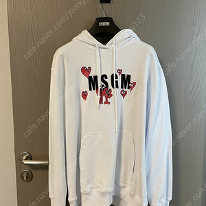 MSGM 하트로고 후디 화이트 (XS사이즈)