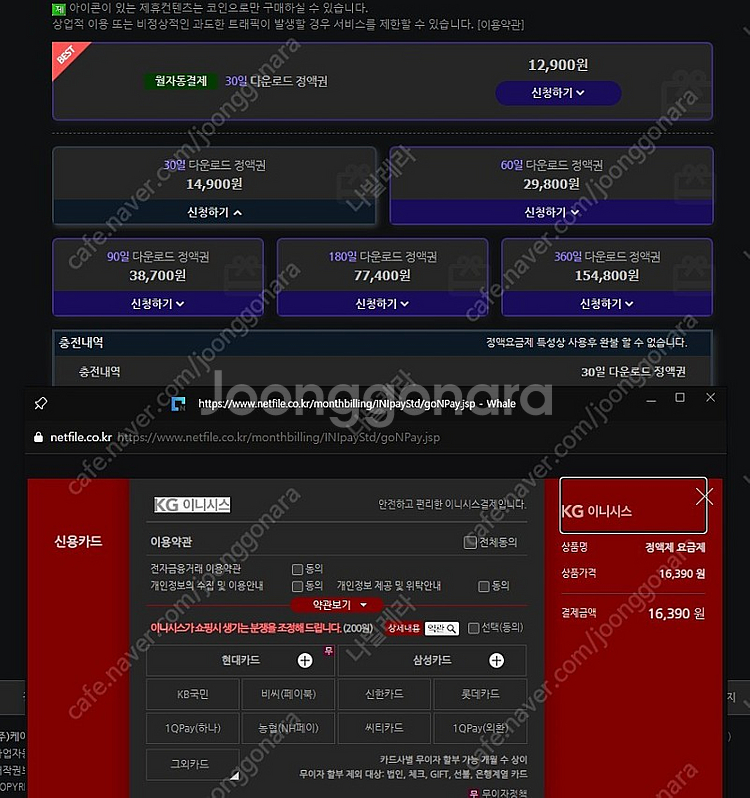 넷파일 (넷폴더) 1개월 같이 하실분 모십니다~--0