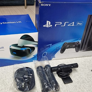 PS4pro & VR ,camera, 무브봉 & t80 레이싱휠 & 게임CD 6개