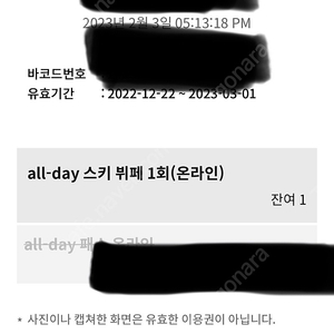 휘닉스 all-day 스키 뷔페 1회권 판매 합니다.