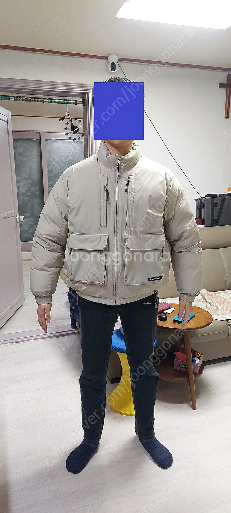 오리털 남자 숏패딩 팝니다!--1