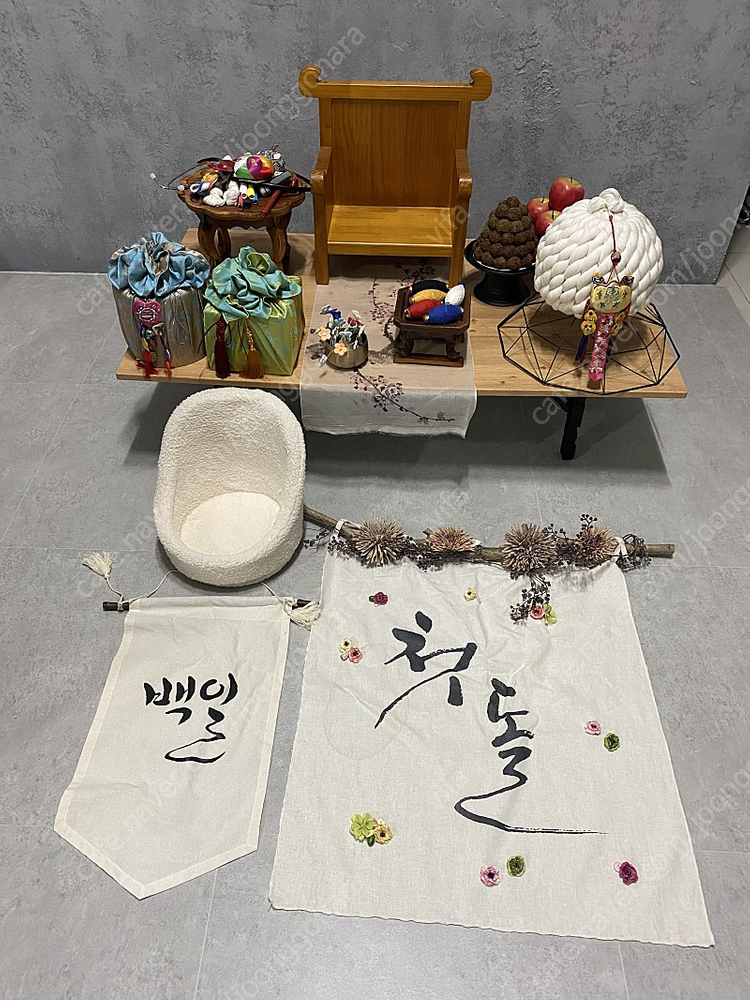 전통돌상 백일상 돌한복 백일한복 일괄판매 이미지