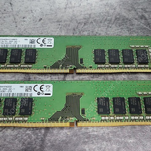 삼성 PC램 DDR4-21300(2666v) 8GB * 2 단면 팝니다! (1904)