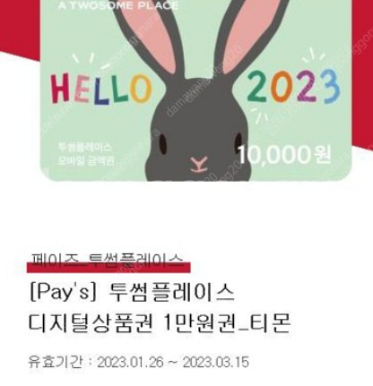 투썸플레이스 디지털상품권 1만원권--0