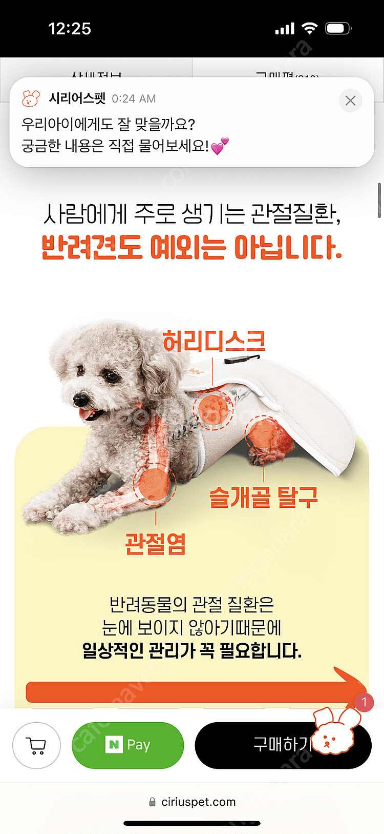 시리어스 강아지 슬개골 적외선 찜질 따땃망토 구매가격 130,000원--5