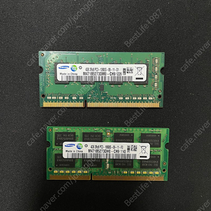 노트북램 ddr 4g x2