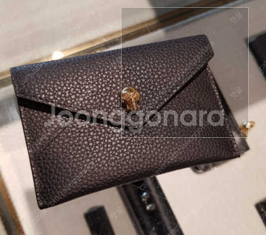 [명함지갑] 알렉산더맥퀸 엔벨롭 그레인 레이더 스컬 카--0