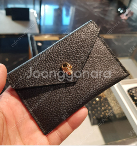 [명함지갑] 알렉산더맥퀸 엔벨롭 그레인 레이더 스컬 카--2