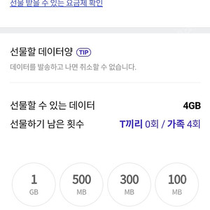 sk데이터 1기가1300원판매