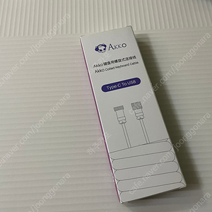 AKKO 항공케이블 USB C 네온 키보드 케이블