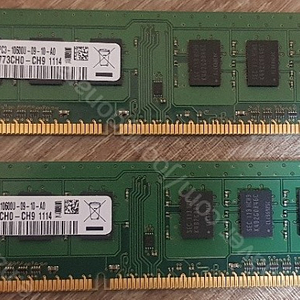 데스크탑용 램 팝니다. - 삼성전자 DDR3 PC3-10600u 2GB - 2개