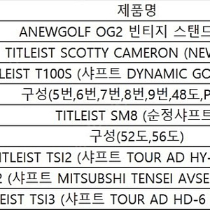 타이틀리스트 골프채 풀세트 판매 합니다