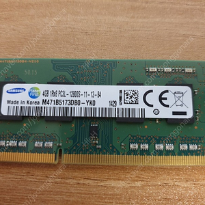 노트북 메모리 삼성 pc3L - 12800s 4gb 1개