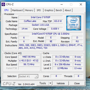 CPU i7 9700 F (9세대.1151-LGA.)(마더보드 ASUS EX-B360M-V3)메모리 16G