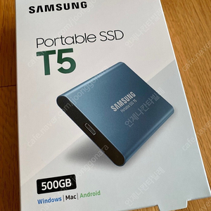 삼성 포터블 SSD T5 500GB 팝니다. (상태좋음)