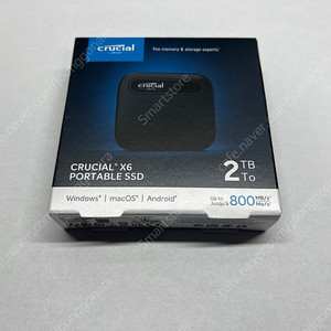 미개봉 마이크론 크루셜 Crucial X6 2TB 외장 SSD 판매