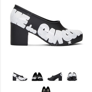 꼼데가르송 X 멜리사 Comme des Garcons Black Melissa Edition Painted Logo Heels 240사이즈