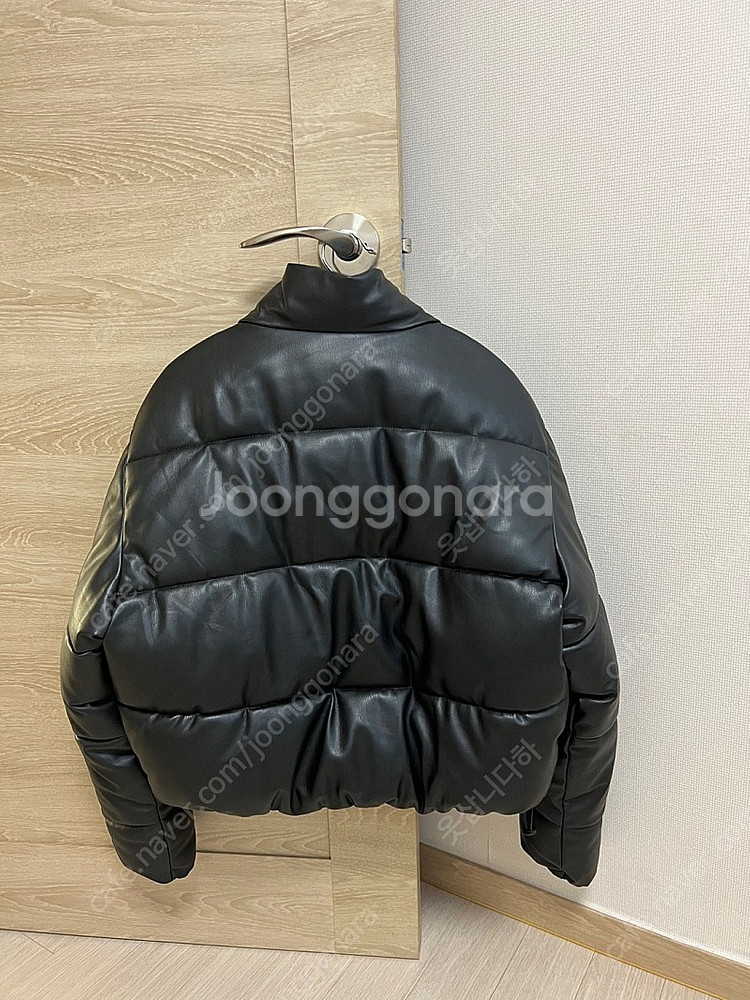 zara 자라 에코 레더 숏 패딩 가죽패딩 숏패딩 자라...--1
