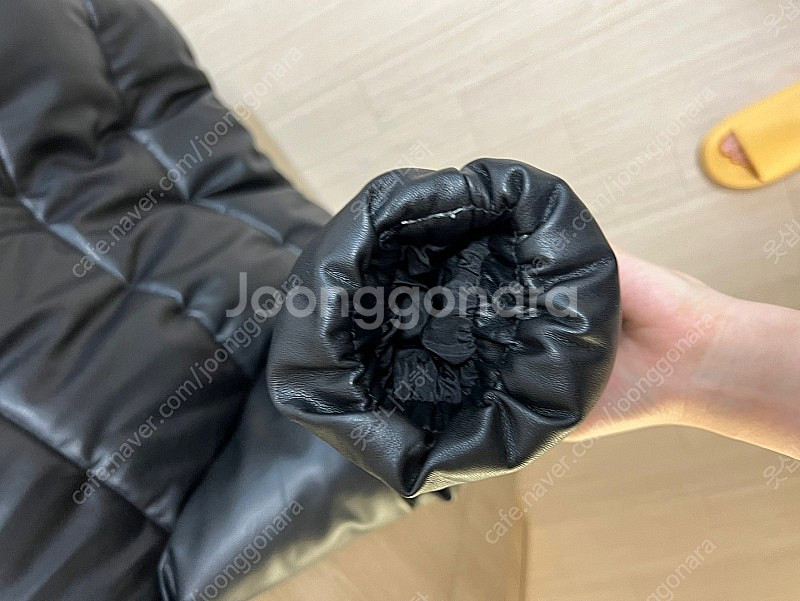 zara 자라 에코 레더 숏 패딩 가죽패딩 숏패딩 자라...--3