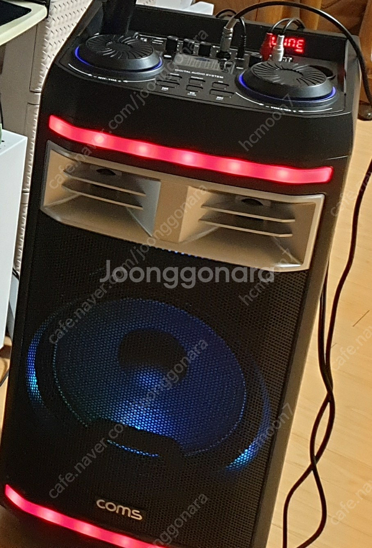 버스킹 coms cr400 이동식 앰프/마이크 무선한개...--5