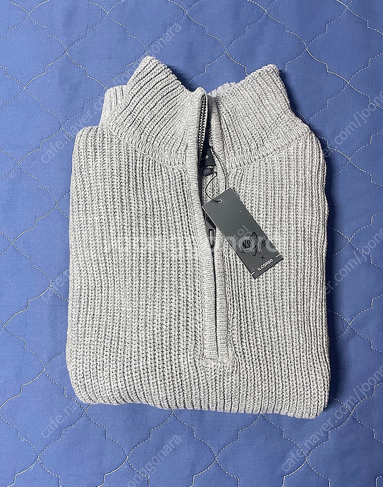 [L] 일꼬르소 그레이 집업 니트 IESW2F701G2...--1