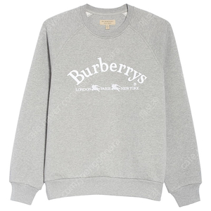 [L] 버버리 엠브로이더리 아카이브 로고 맨투맨 그레이 / BURBERRY BARTARNI SWEATSHIRTS