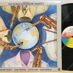 LP ; the world saxophone quartet - steppin' with the world saxophone 월드 색소폰 쿼텟 엘피 음반 재즈 프리재즈 free ja