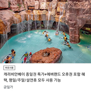 캐리비안베이 종일권 + 에버랜드 오후권 19000원에 팝니다.