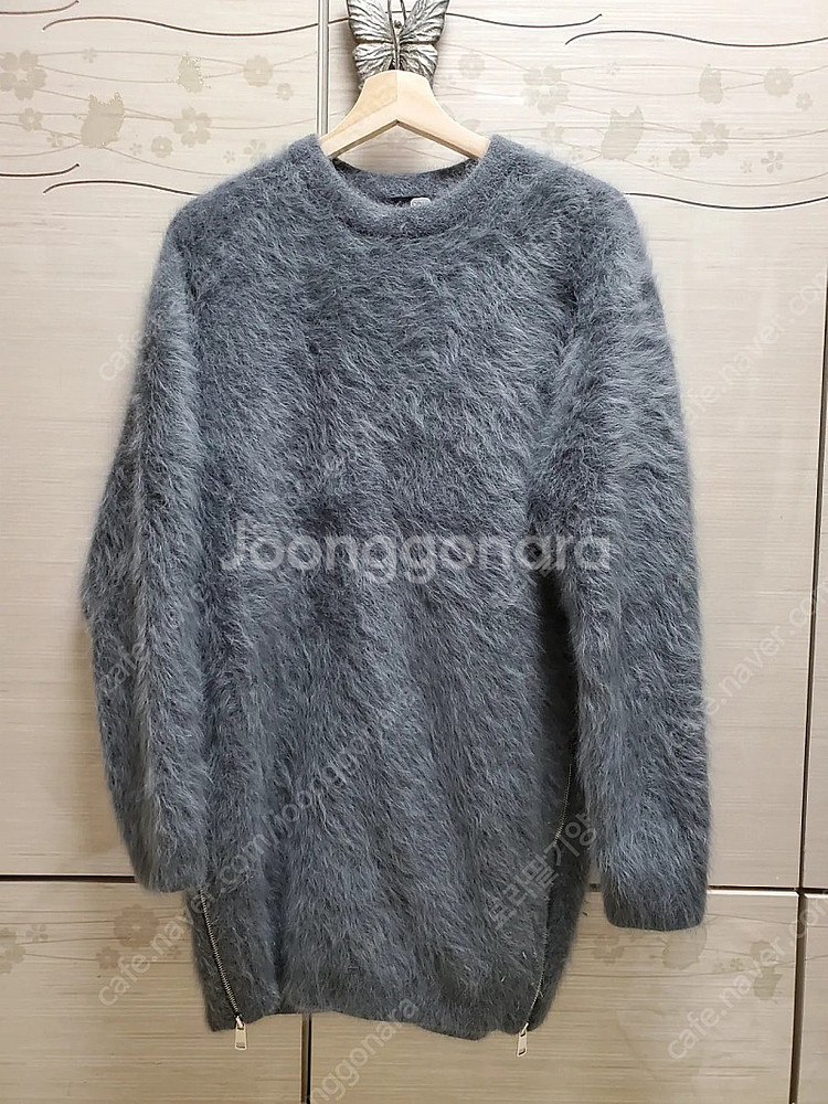 듀엘 앙고라 롱니트 프리사이즈 1회착용 미니원피스로도가능--0