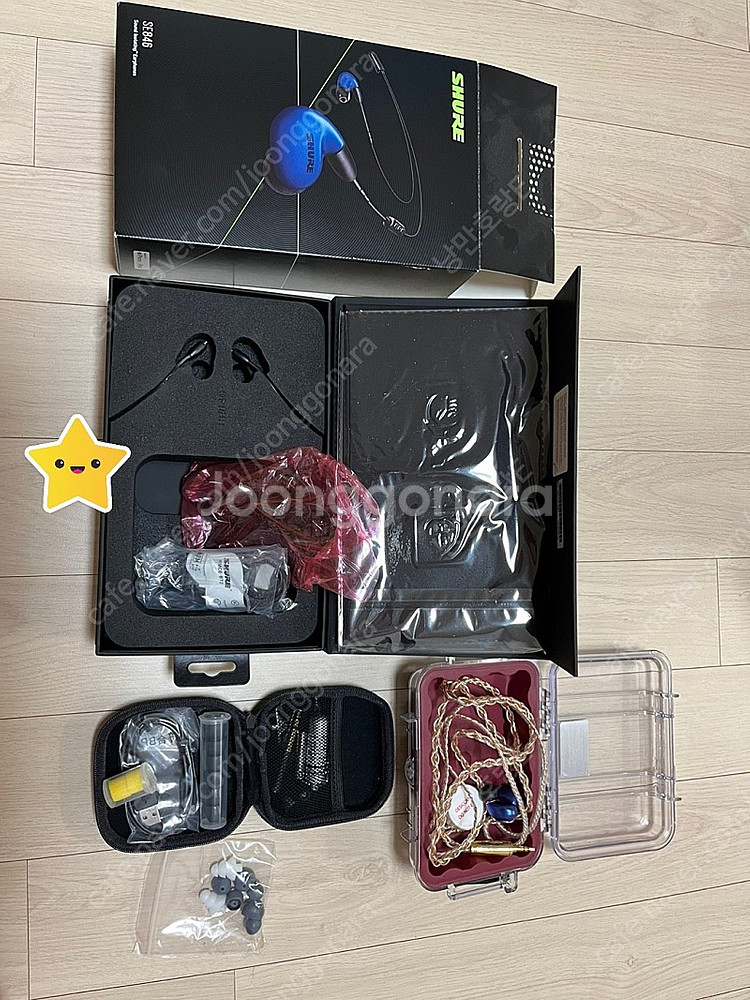 슈어 846 블루 팝니다.(별개의 케이블, 케이스 포함...--2