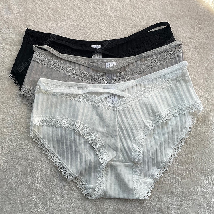 레이스면팬티 여성팬티 free 사이즈 3장 묶음 판매 면팬티95 패션속옷 여성속옷 이미지