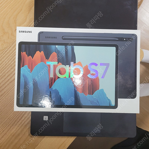 삼성 탭 tab s7 256GB WIFI 2021 3월 북커버 포함 액정필름붙였음 할인 68만원