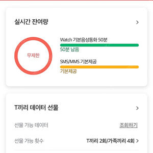 sk 데이터 2기가 판매