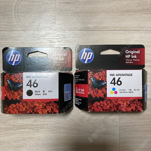 hp 잉크 46 검정 컬러 세트 cz637aa + cz638aa