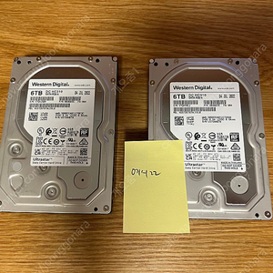 WD 울트라스타 SATA3 6TB 2ea 판매합니다