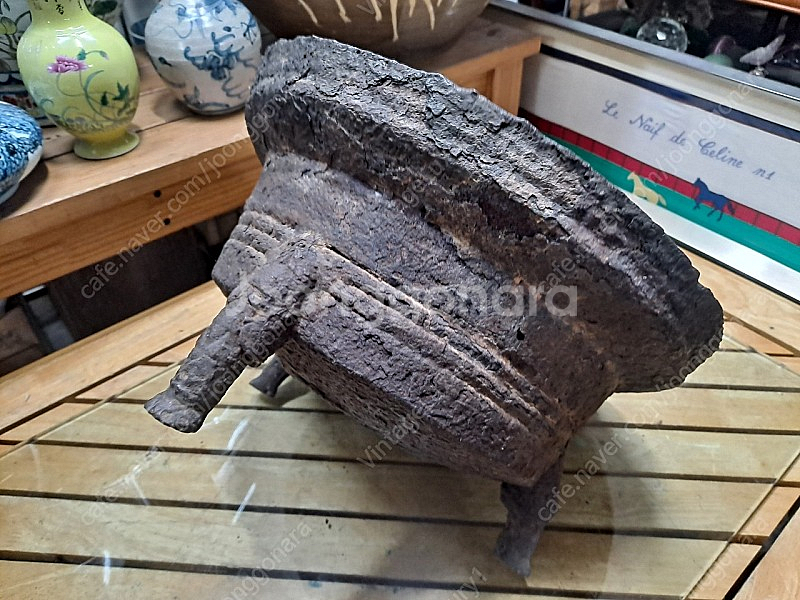 박물관급 조선시대 무쇠 선문, 귀면 삼족 화로--4