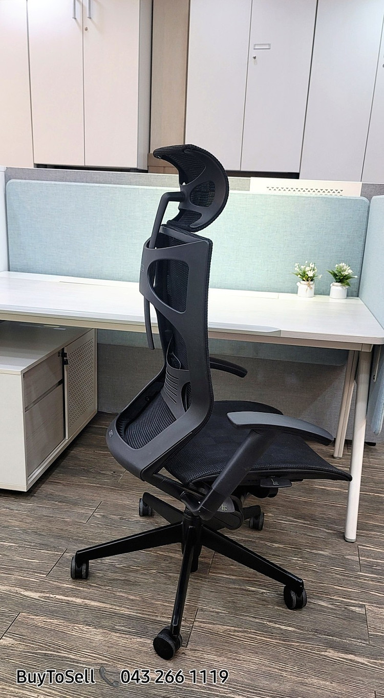 한샘 VIITZ 티센 블랙 헤드형메쉬의자 대량판매 이미지
