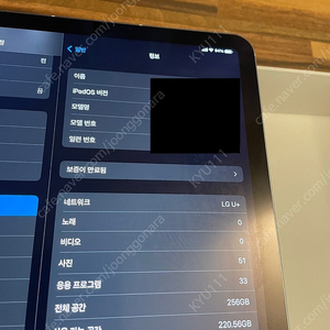 아이패드 에어 4 블루 256GB 셀룰러 모델 판매합니