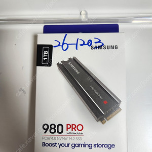 삼성 SSD 980 PRO WITH heatsink 1TB 단순개봉 (동탄2)