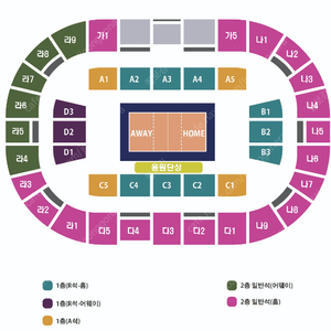 3월19일 흥국생명 vs 현대건설 라1구역 2연석