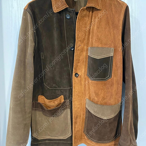 드레익스 Drake's Brown Patchwork Heavyweight Suede Five-Pocket Chore Jacket 드레익스 스웨이드 초어자켓 38