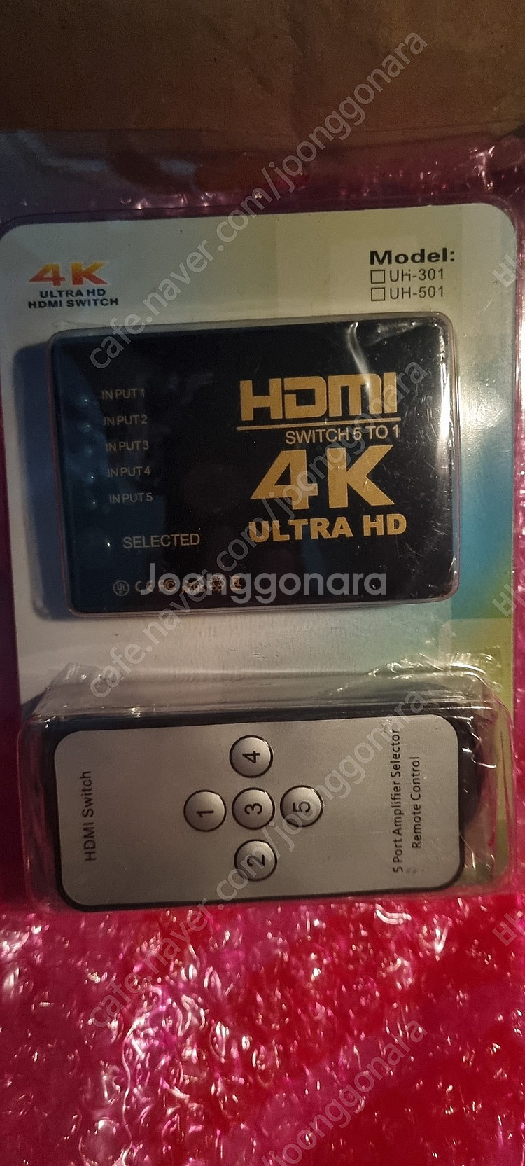 4K HDMI 5포트 스위치 분배기 UH-501 미개봉...--0
