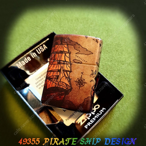 정품 미개봉 새 지포라이터 49355 PIRATE SHIP DESIGN