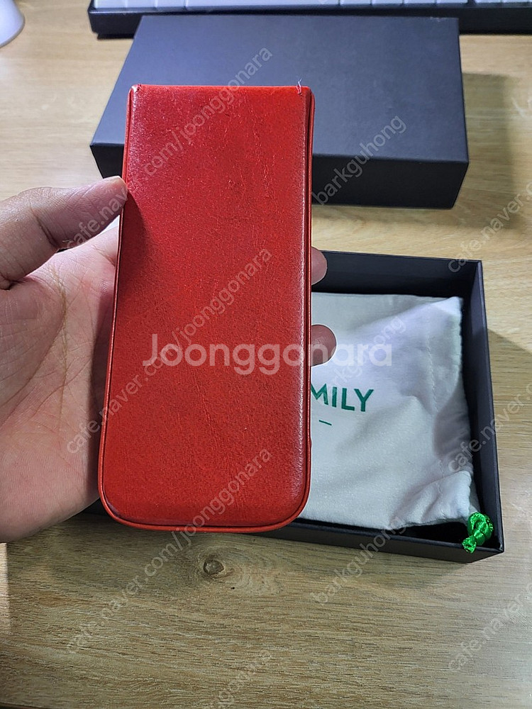 펠리칸 m200 그린마블 알리 3구 빨강파우치--3